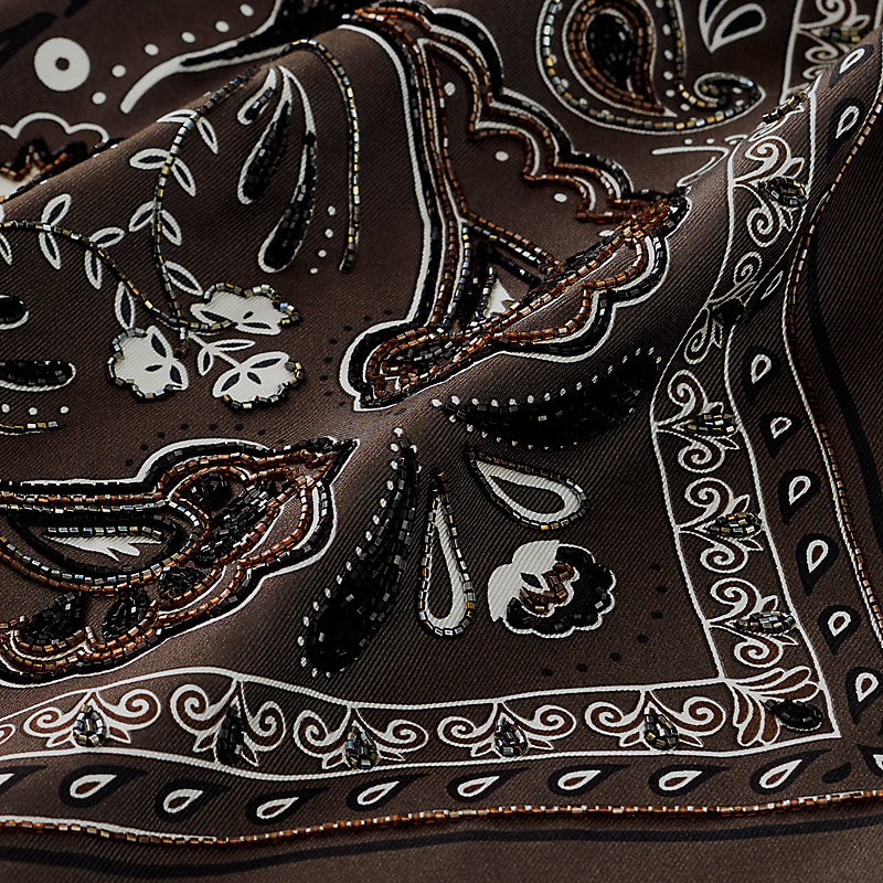 Guepards Bandana embroidered scarf 90 | Hermès Mainland China